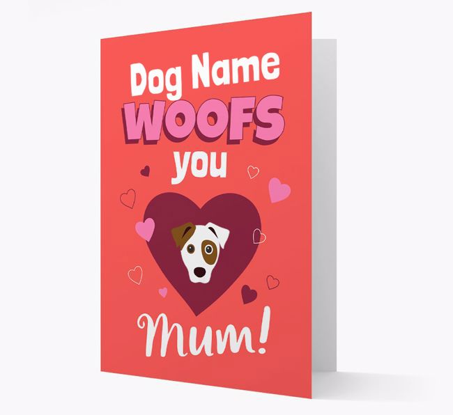 'I Woof You Mum' - Personalized {breedFullName} Card 